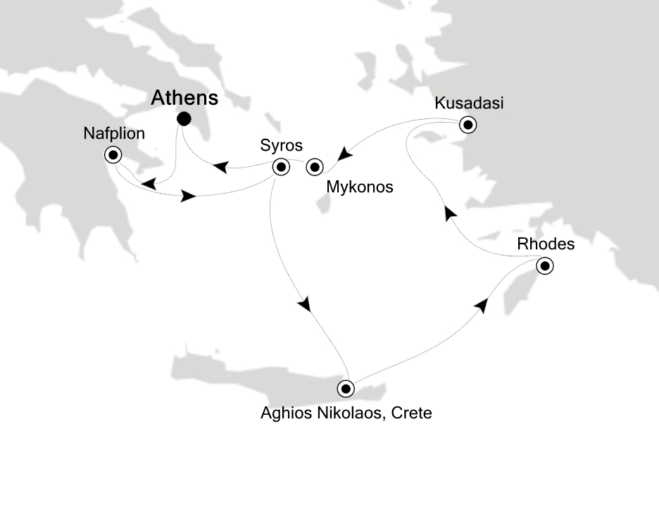 Mediterranean Cruise Itinerary Map